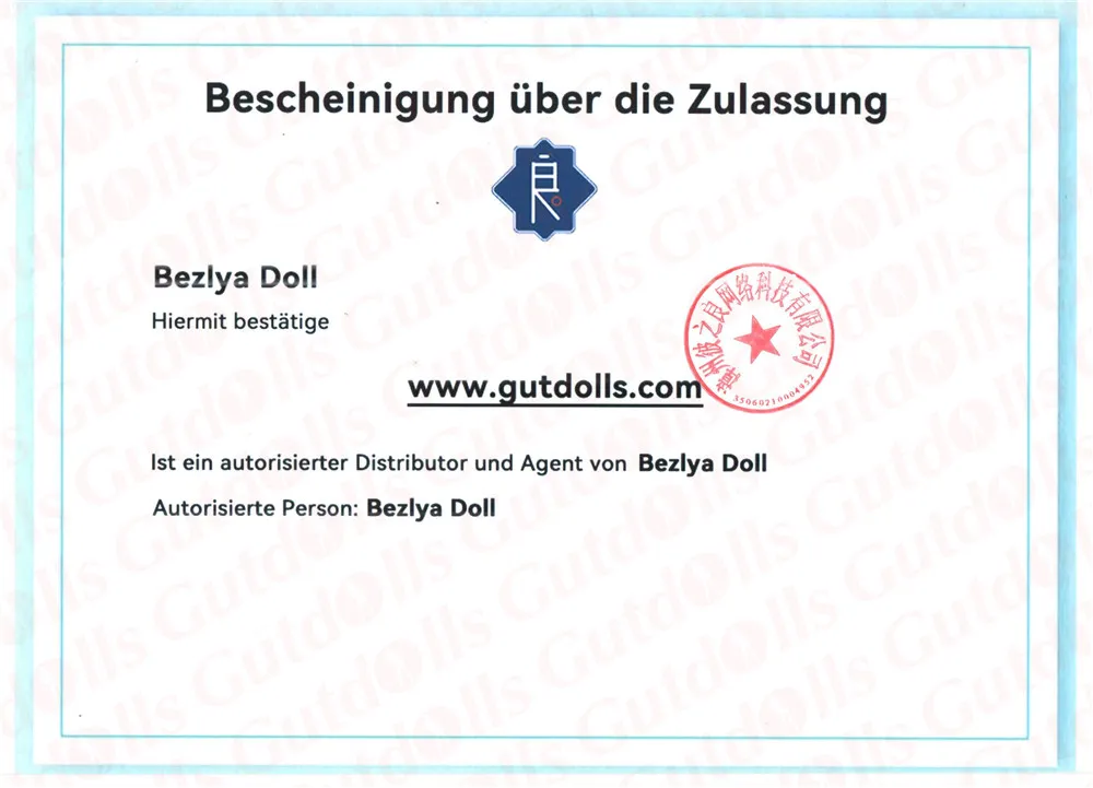 bezlya Doll zertifikat