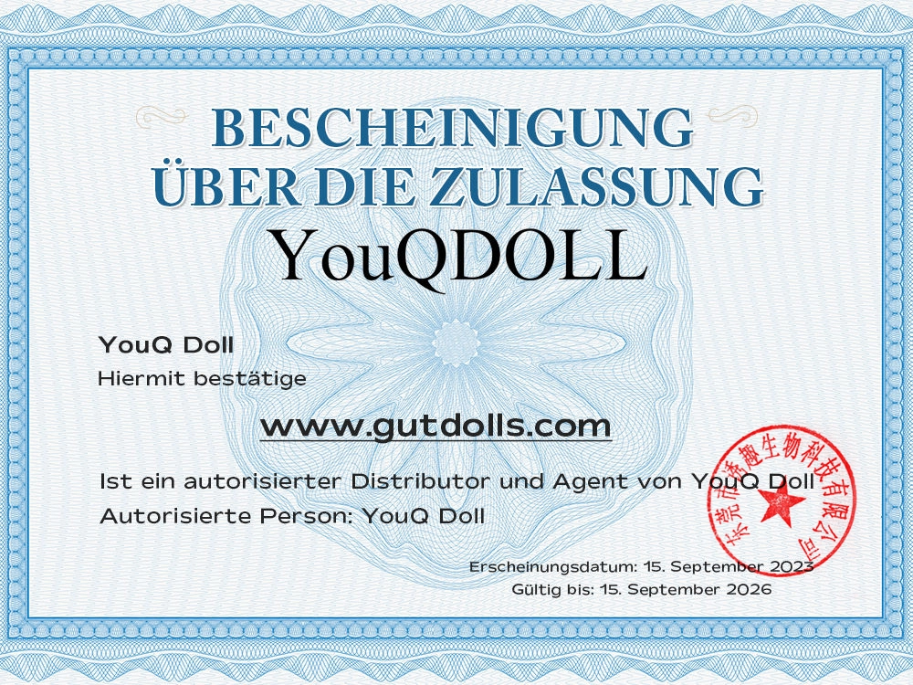 YouQ Doll zertifikat