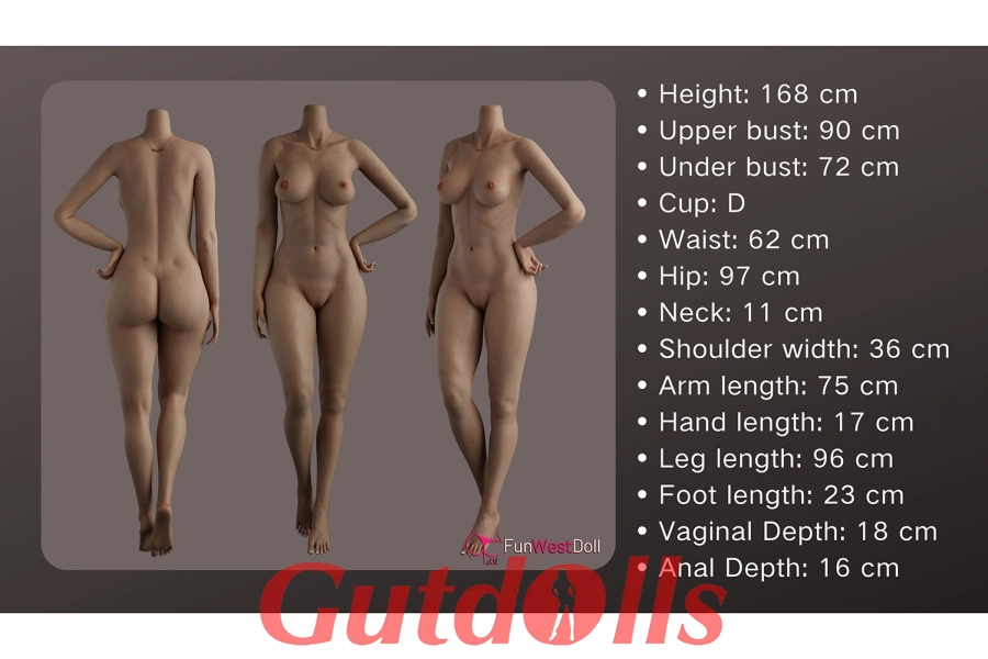 Organisiert 168cm D-Cup Realistic skin texture #026S Kopf Vollsilikon Guenstige sexpuppen kaufen