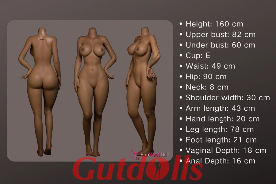 Risikofreudig 160cm E-Cup #046S Wheat Vollsilikon Guenstige sexpuppen kaufen