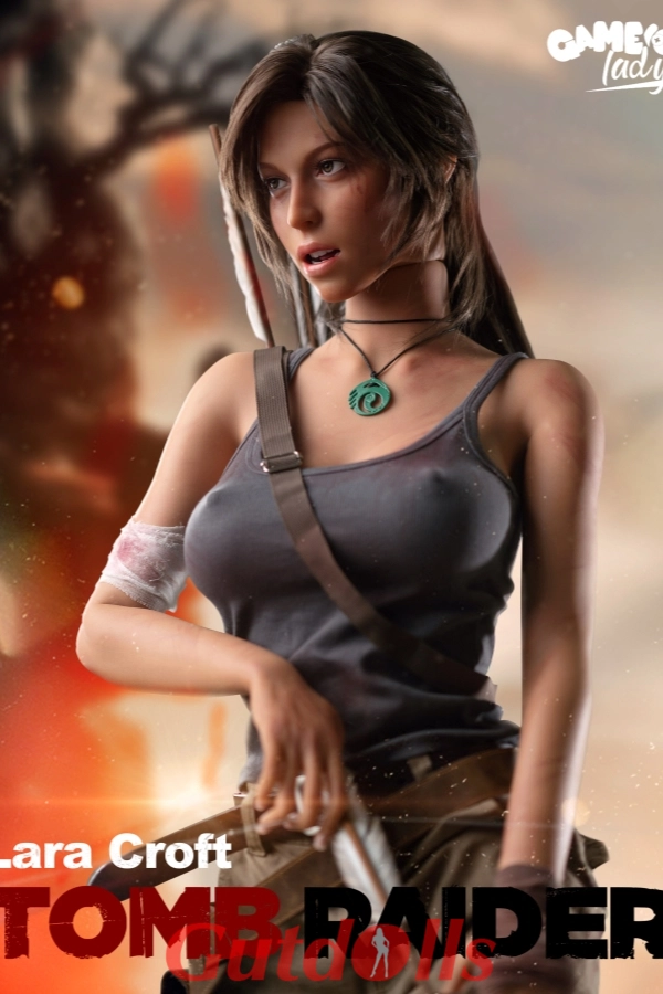 166 cm E-Cup Lady Nr. 20_1 Simuliertes Oral silikon Dark Tanned Lara Croft